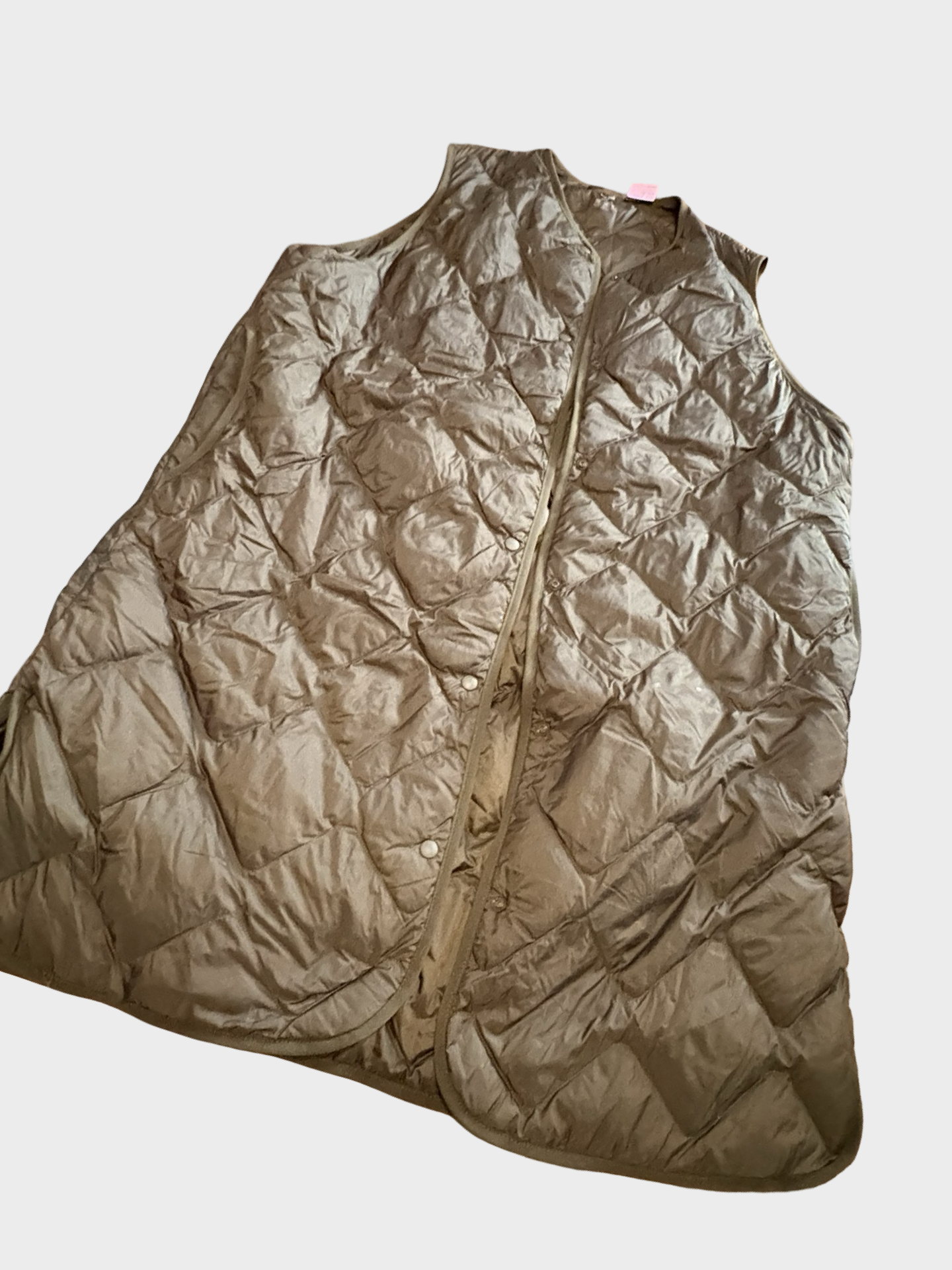 Women’s Green Long Vest-Large