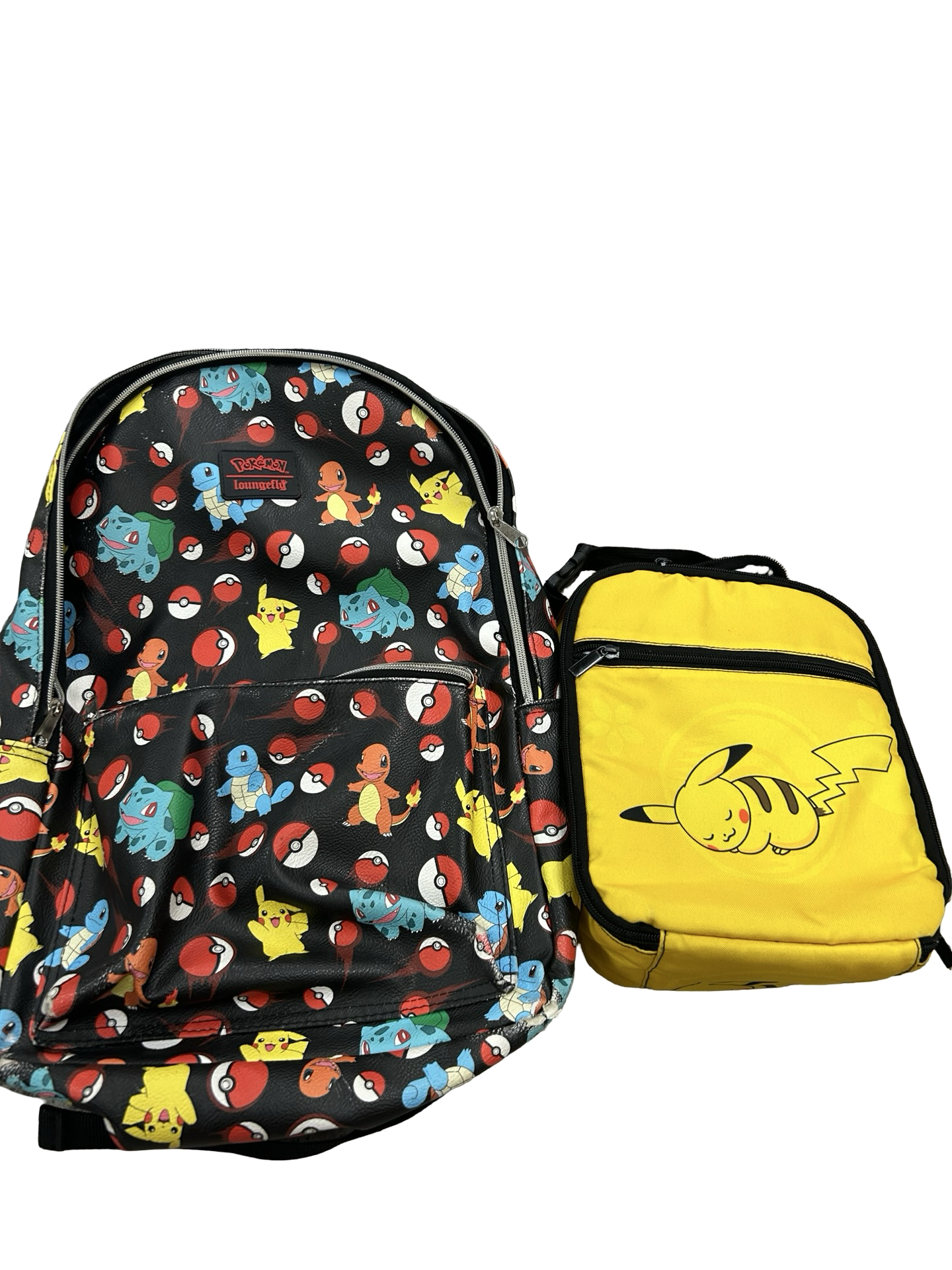 Backpack scuffs with lunchbox