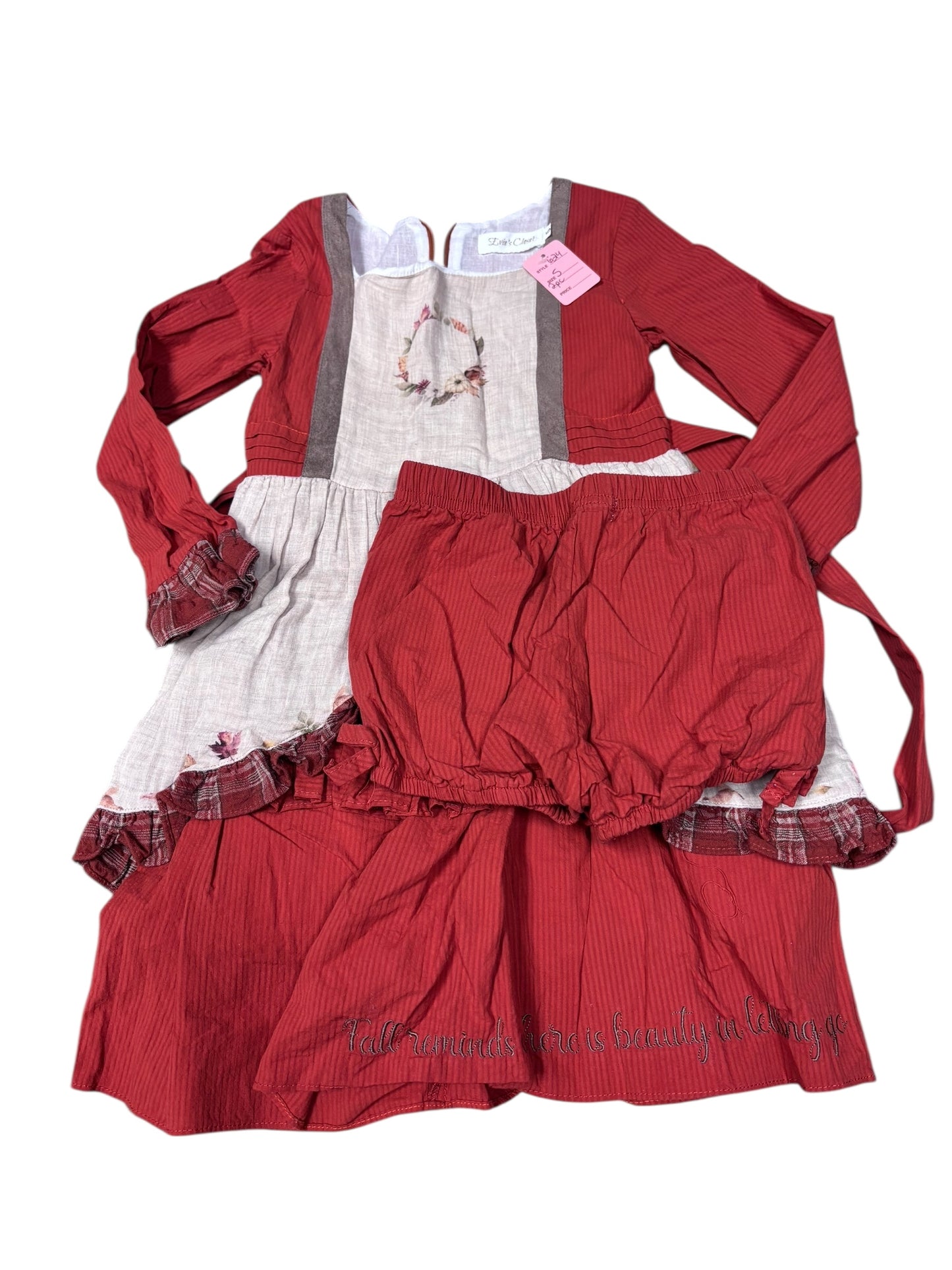 Girls 5 Evie’s dress with shorts