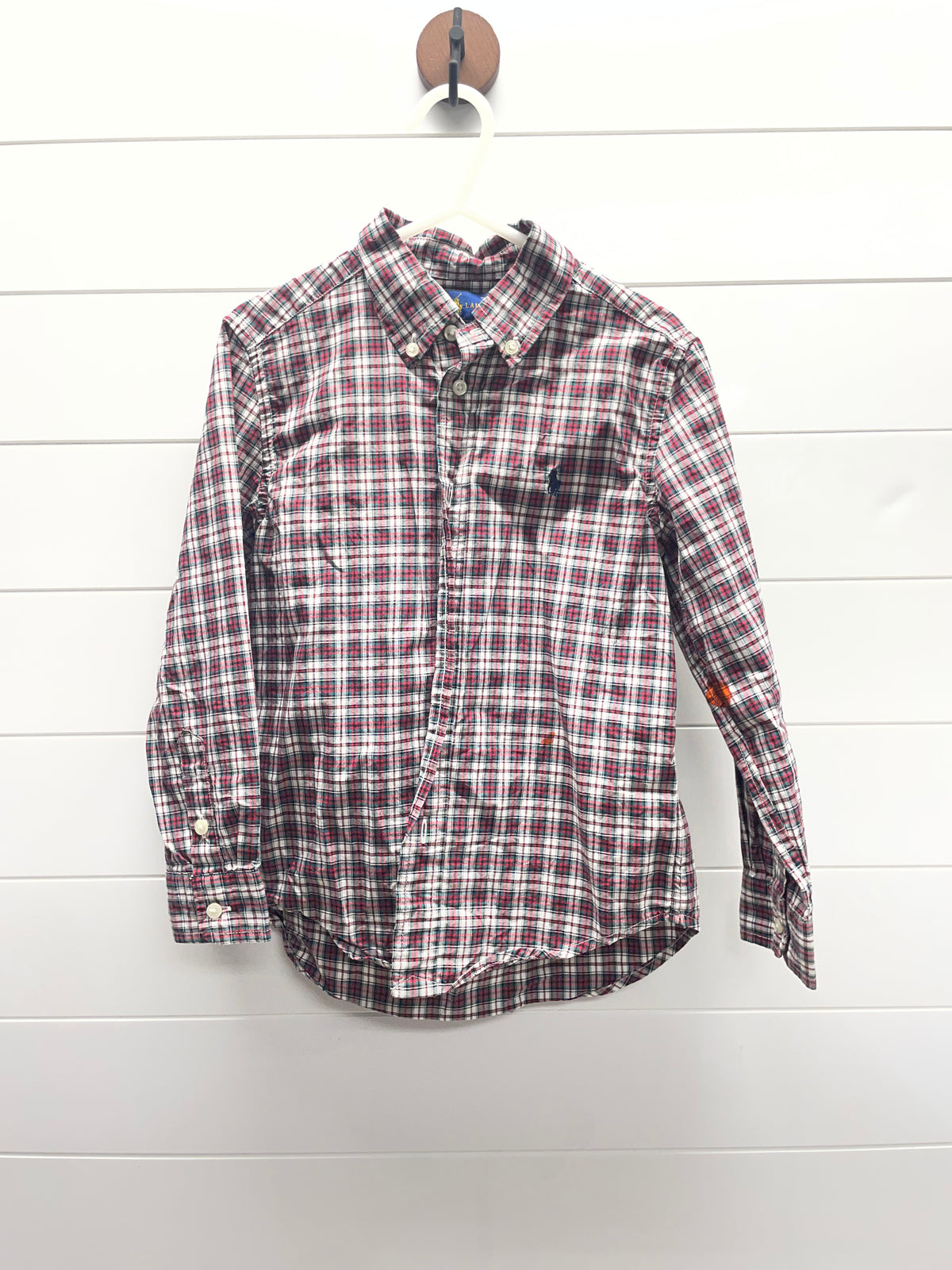 Boys 5 Ralph Lauren Button Up (stain)