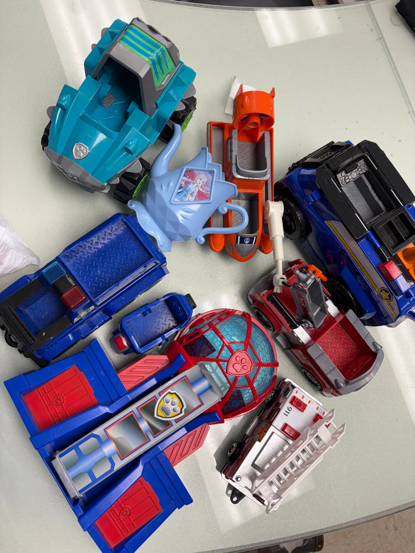 Bag of toys (mostly paw patrol)