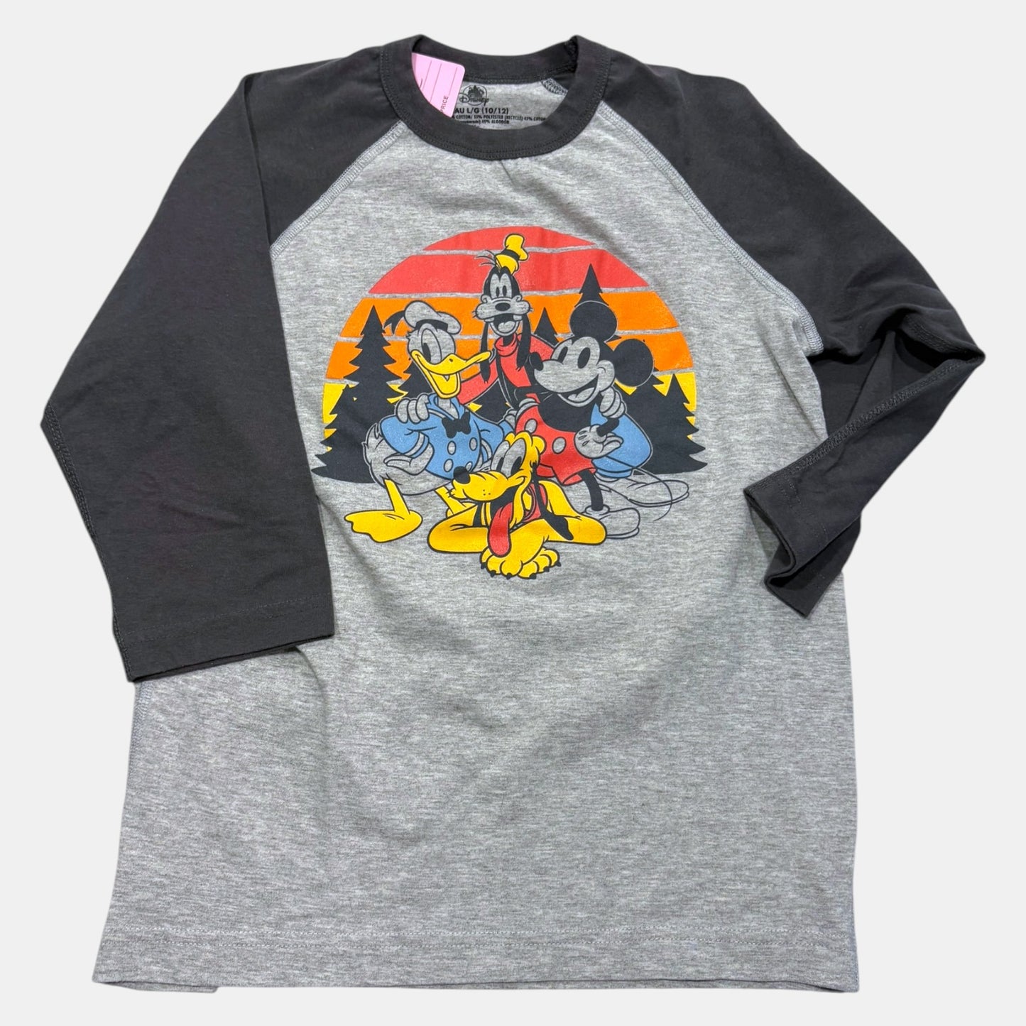 Boys Disney quarter length sleeve top large