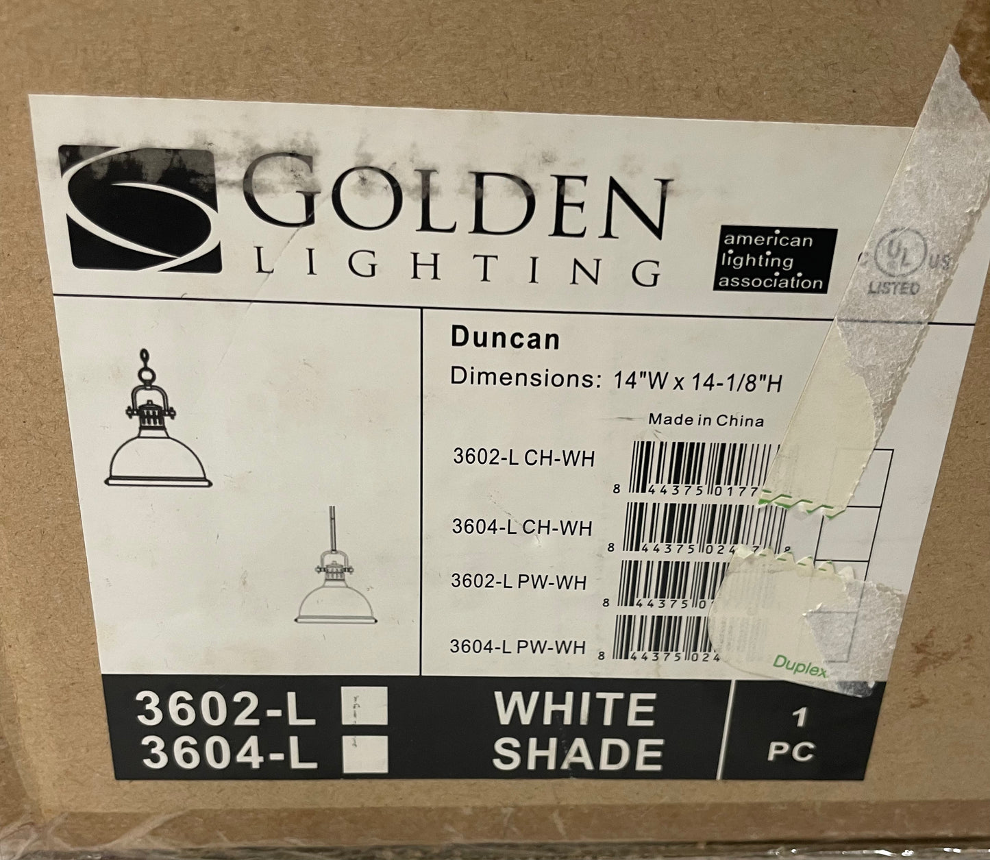 light fixture new in box (2 available)