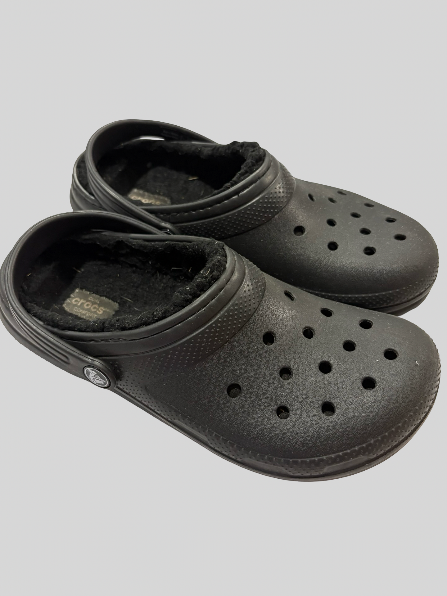 Fuzzy crocs size 5