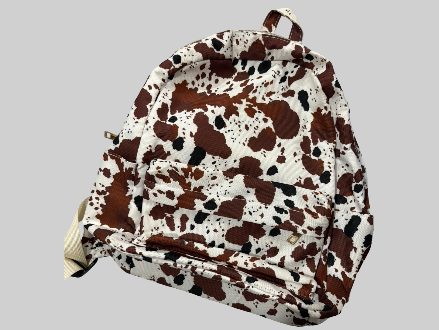 Cow print small backpack
