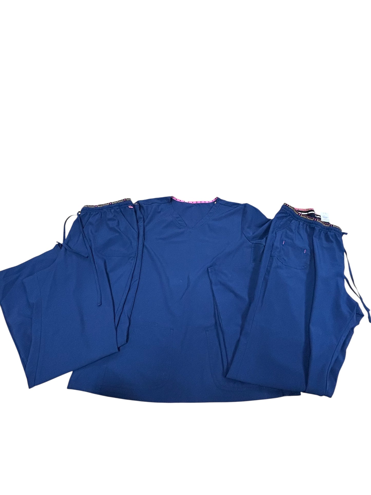 Womens 2xl heartsoul scrubs-1 top 2 bottoms