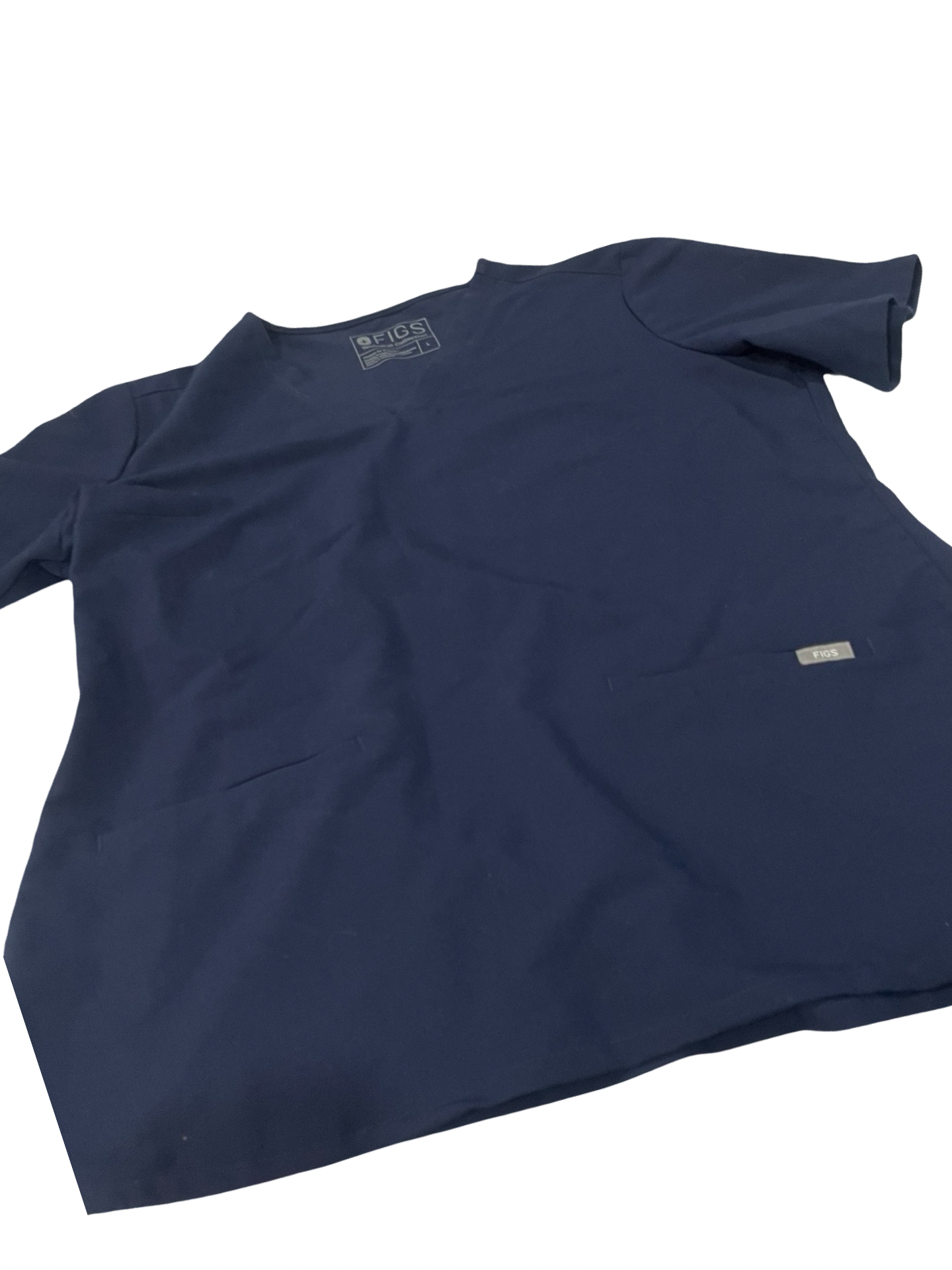Women’s large navy figs top
