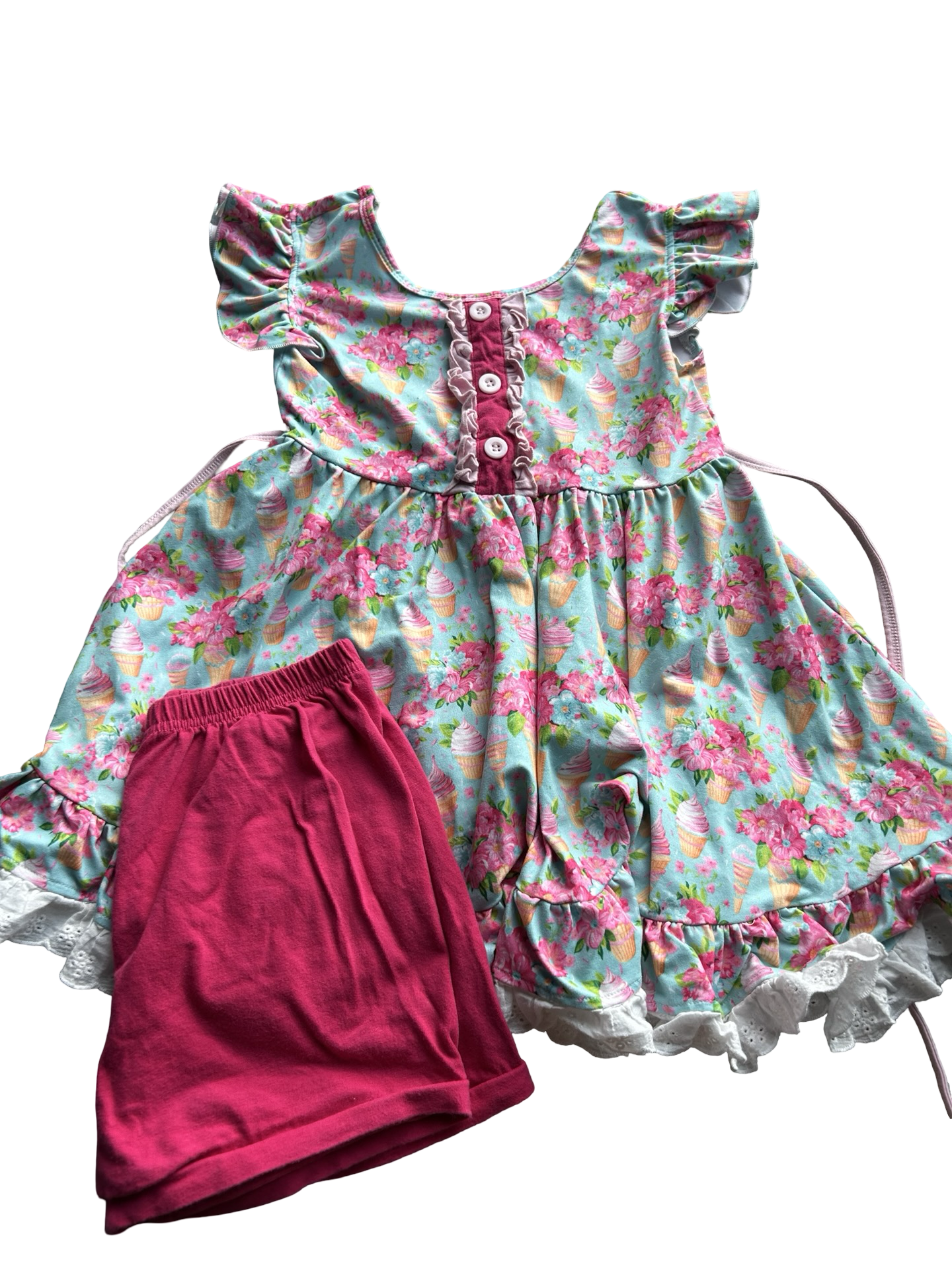 Girls 9/10 dress with shorts