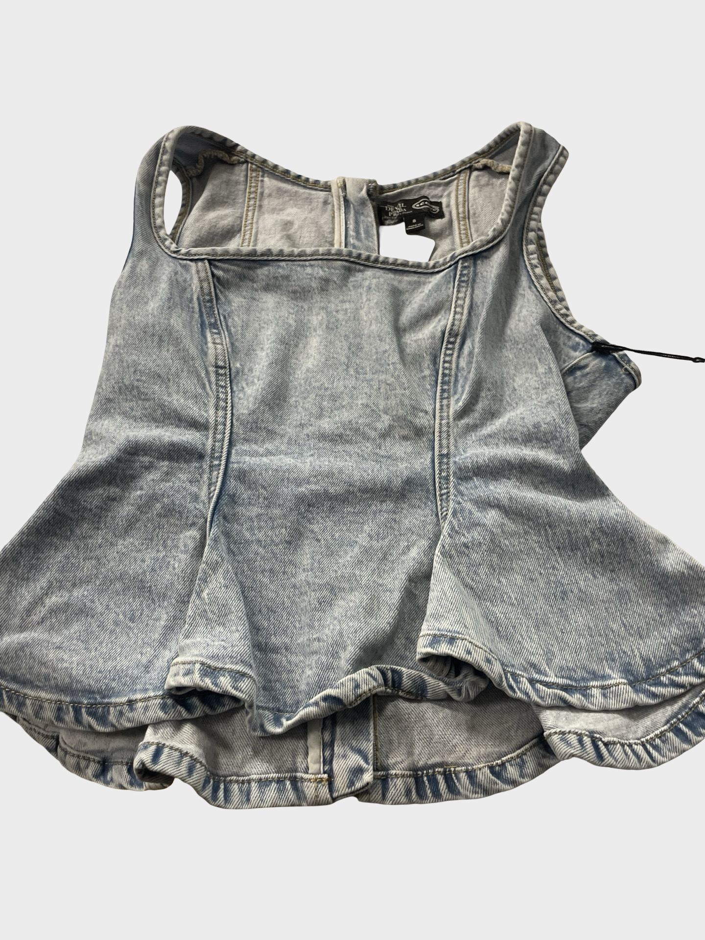 Womens 8 Scoop Denim Top