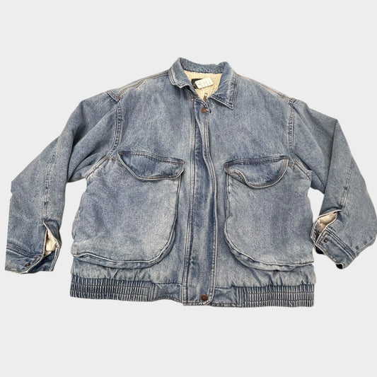 Women’s Large Denim Zip Up