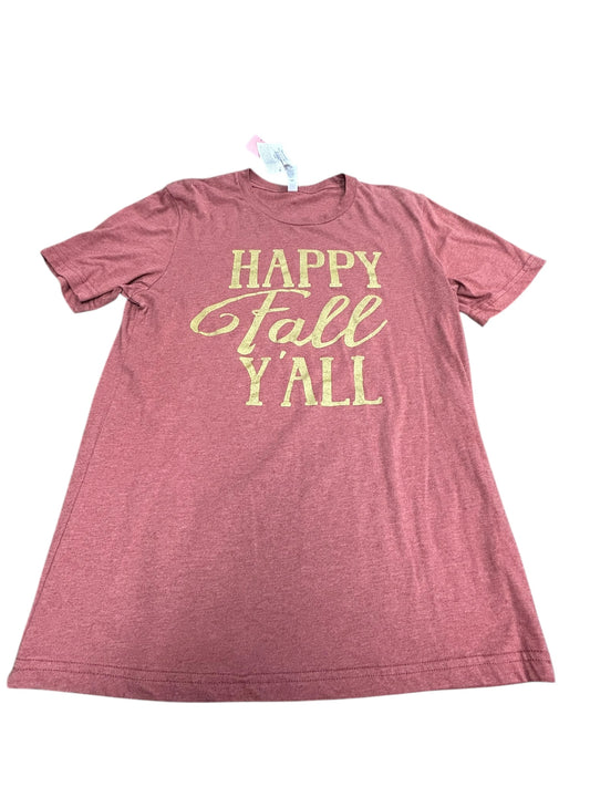 Womens “Happy Fall Y’all” short sleeve-small and large available - graphic