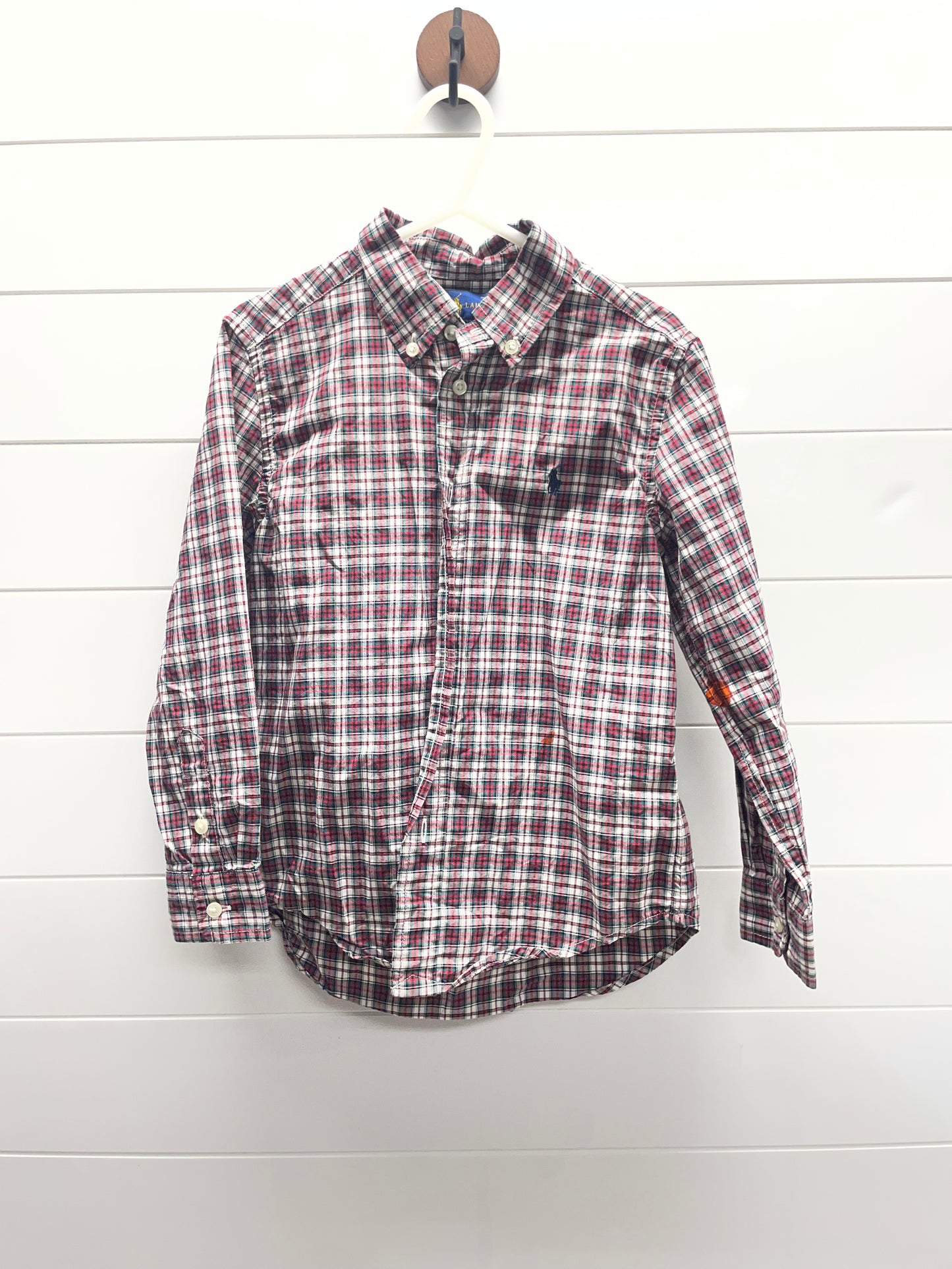 Boys 5 Ralph Lauren Button Up (stain)