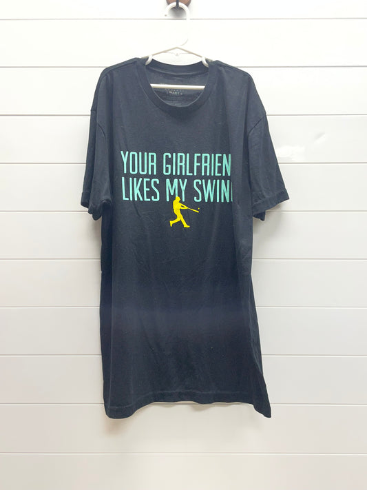 Men’s small baseball 101 tee (small hole in back)