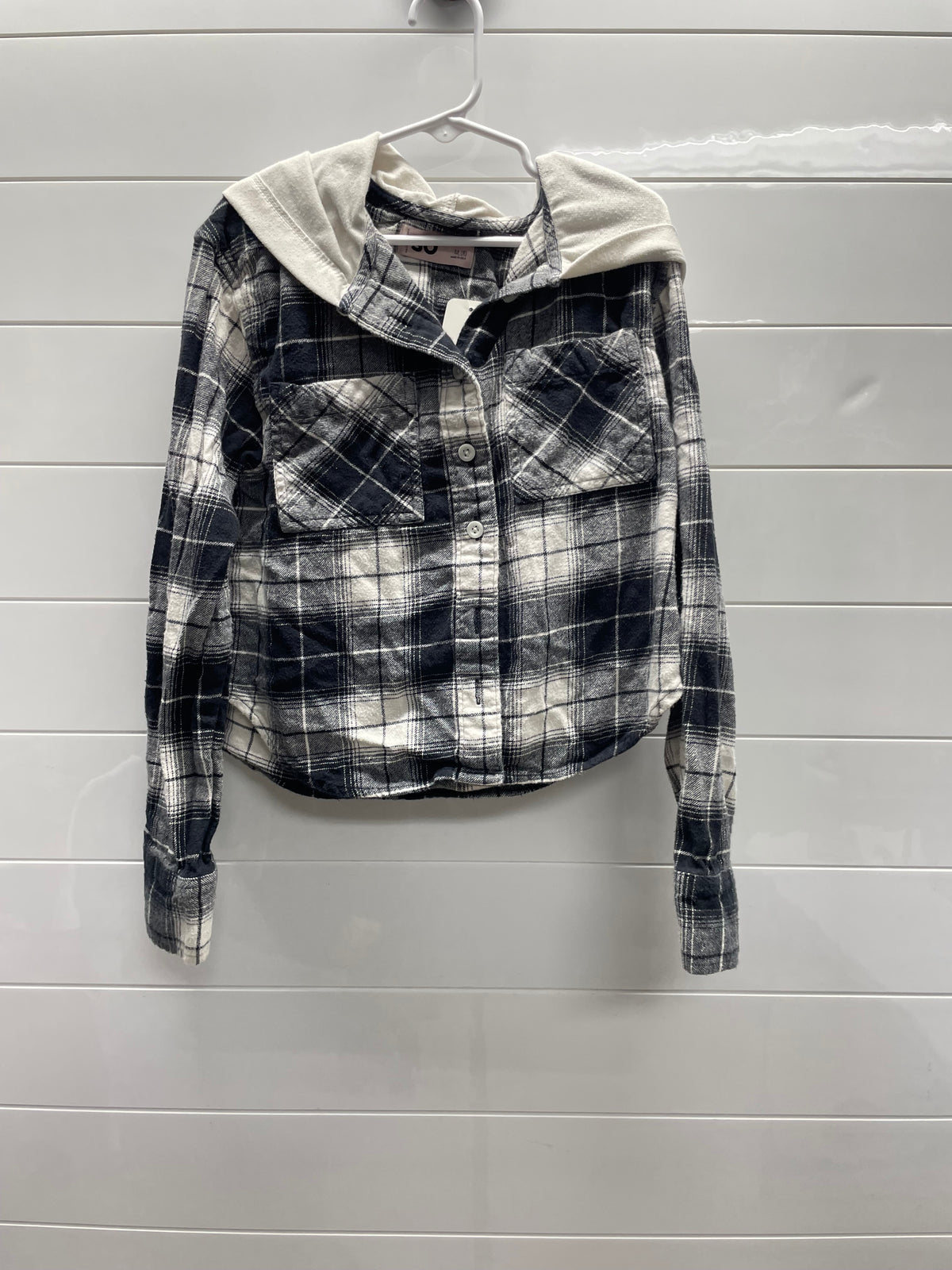 Girls 8 Flannel with Hood