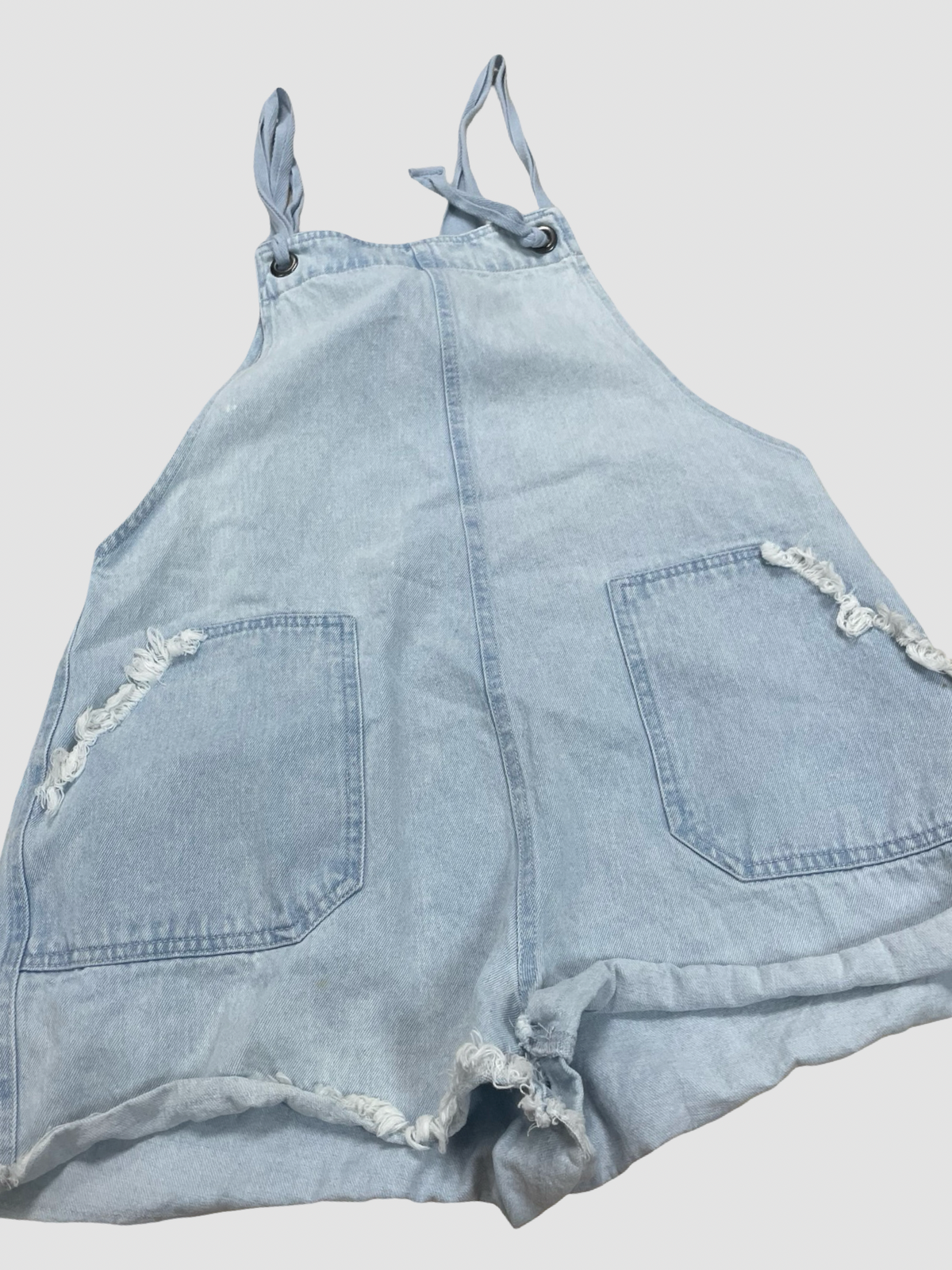 Women’s Medium Denim Overalls (Stain)