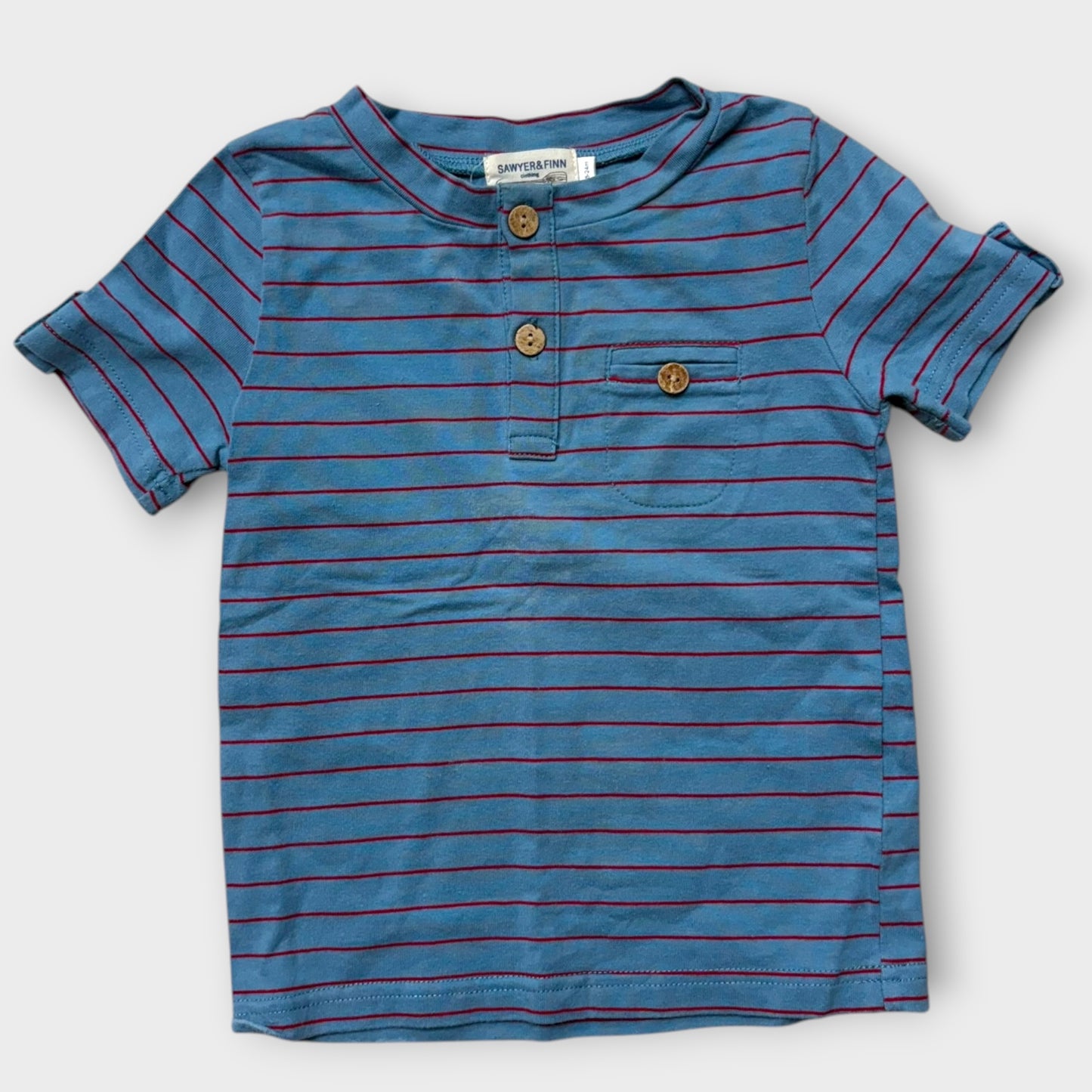 Boys 18/24 sawyer & Finn small stain