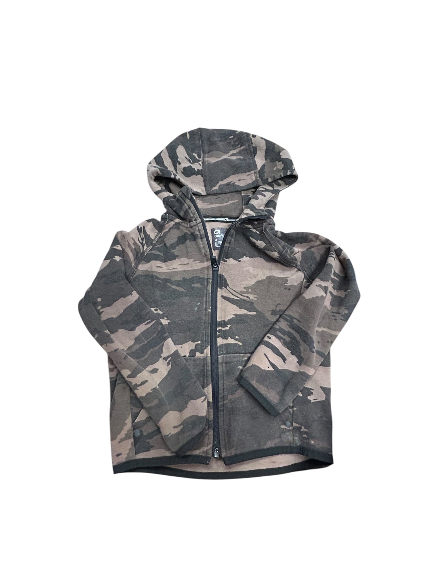 Boys xs zip up-paint stain