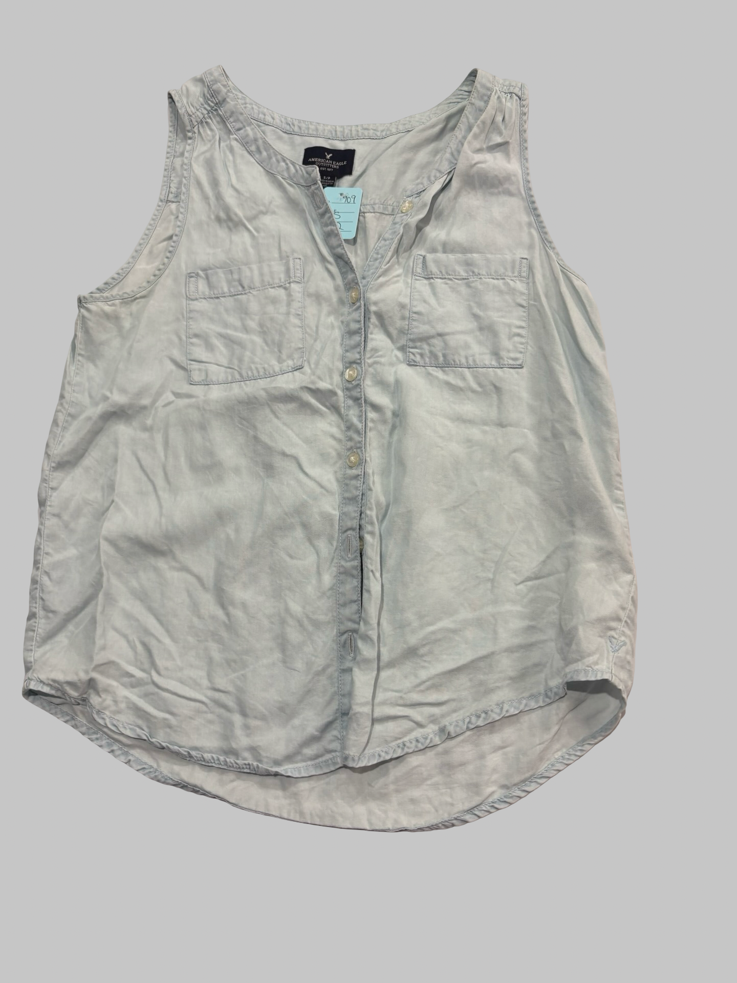 Women’s American eagle small denim button up tank