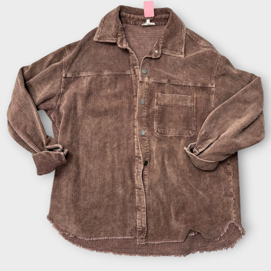 Women’s corded Shacket- large