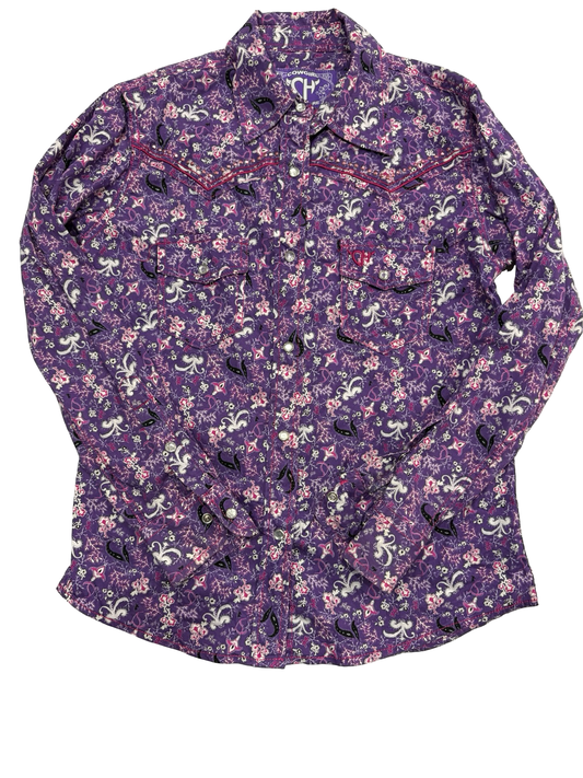Girls Cowgirl Hardware button up