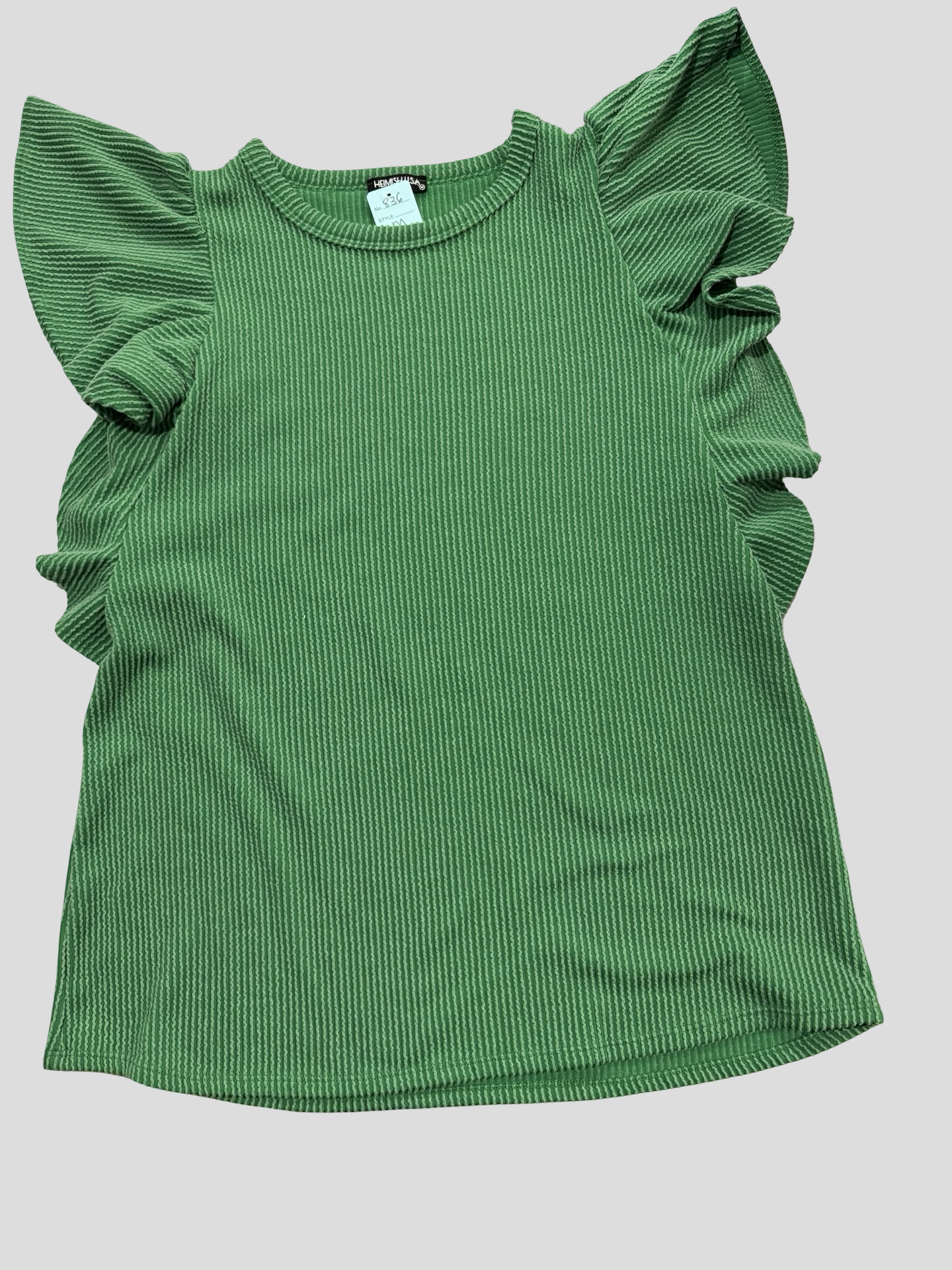 Women’s medium ribbed ruffle sleeves