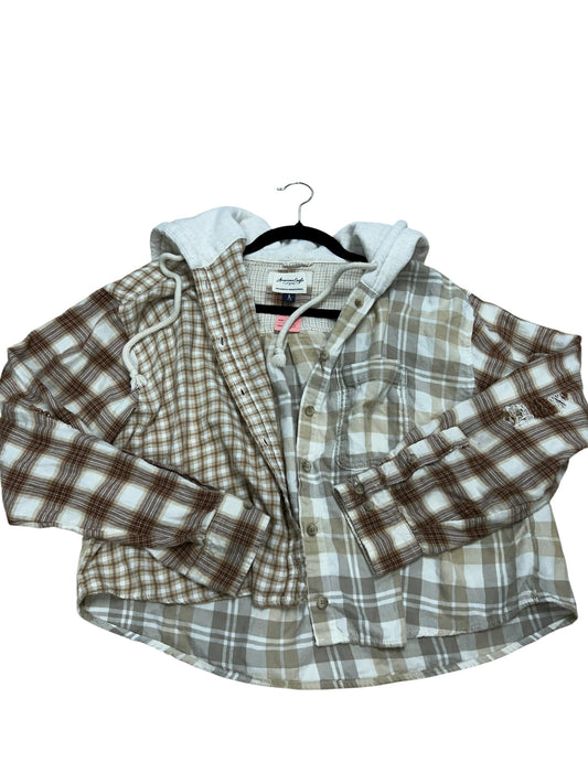 Womens large cropped flannel