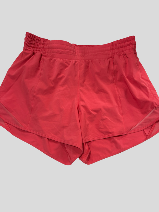 Women’s ( coral pink) large Lululemon shorts size 12
