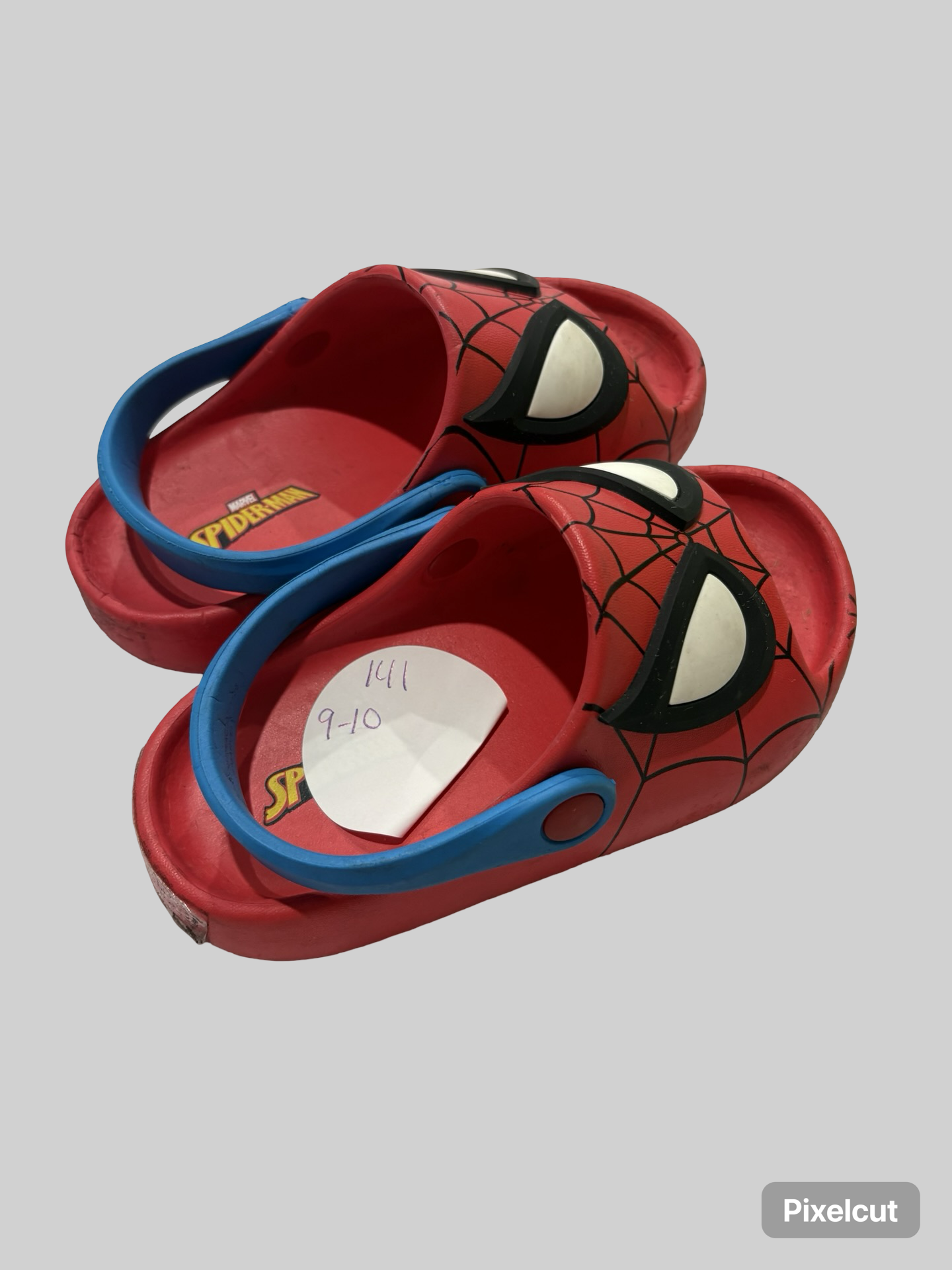 Kids Spider-Man slides size 9/10
