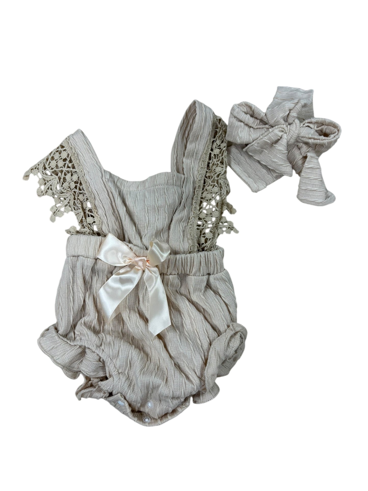 Girls newborn bow and outfit set