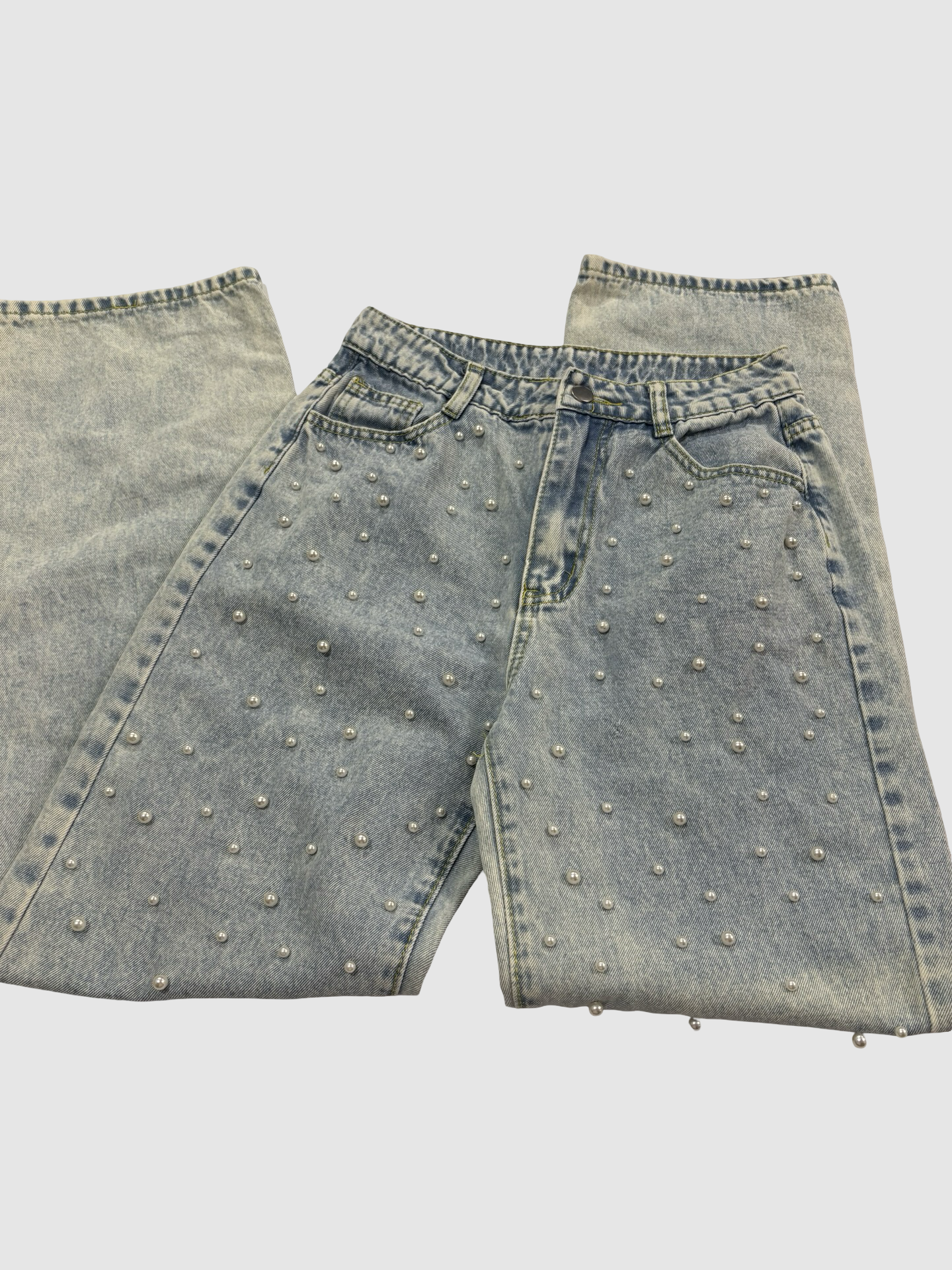 Women’s small pearl denim jeans