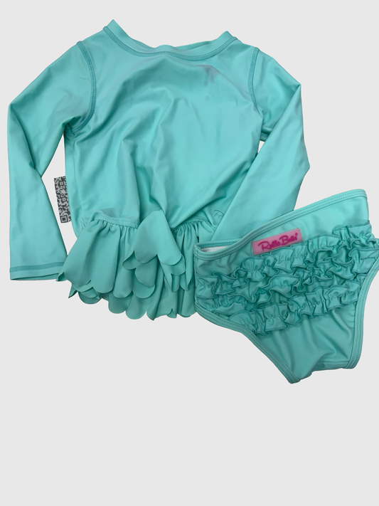 Girls Ruffle butts swim 3T ( stain )