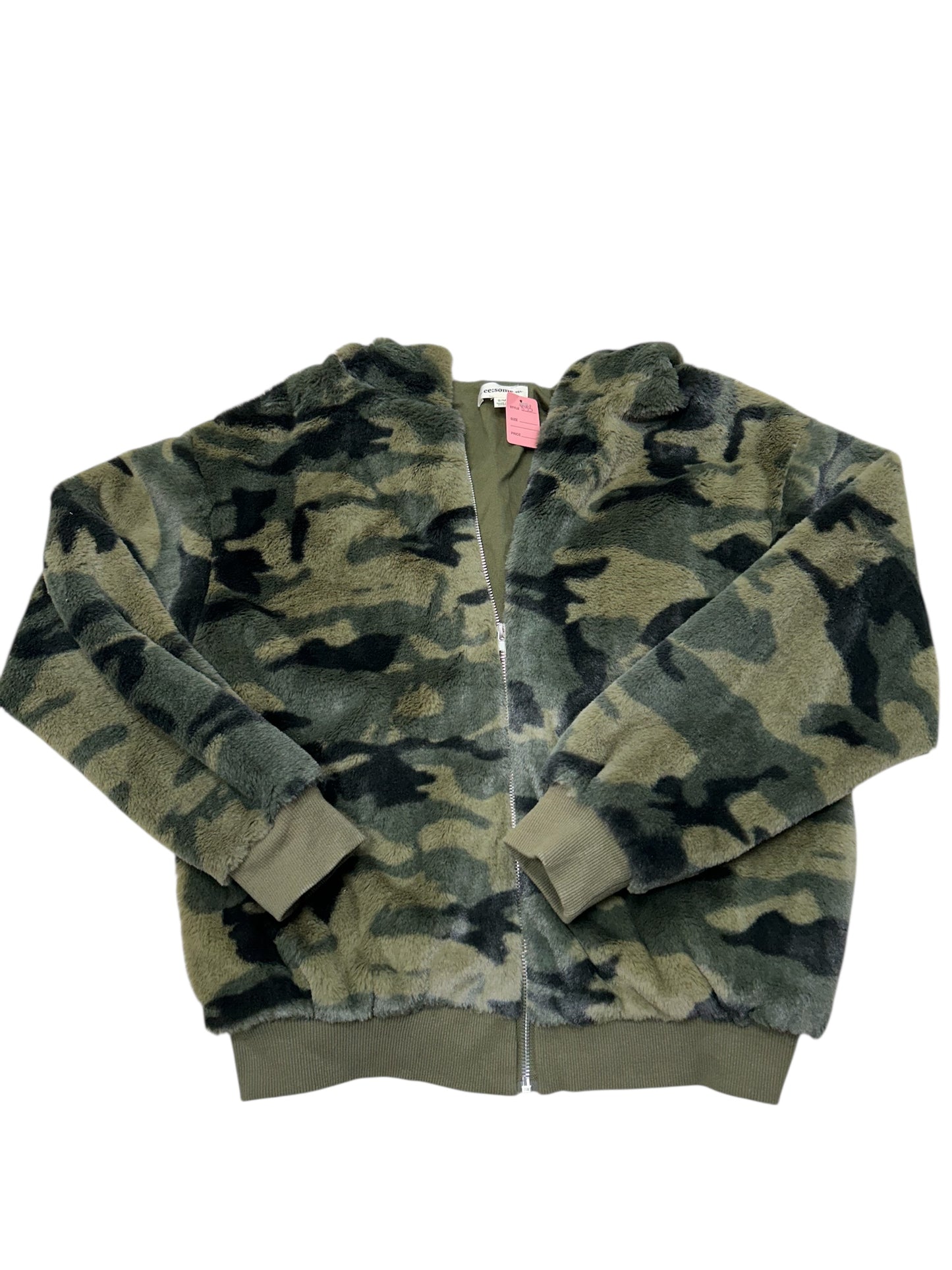 Womens small medium fuzzy zip up