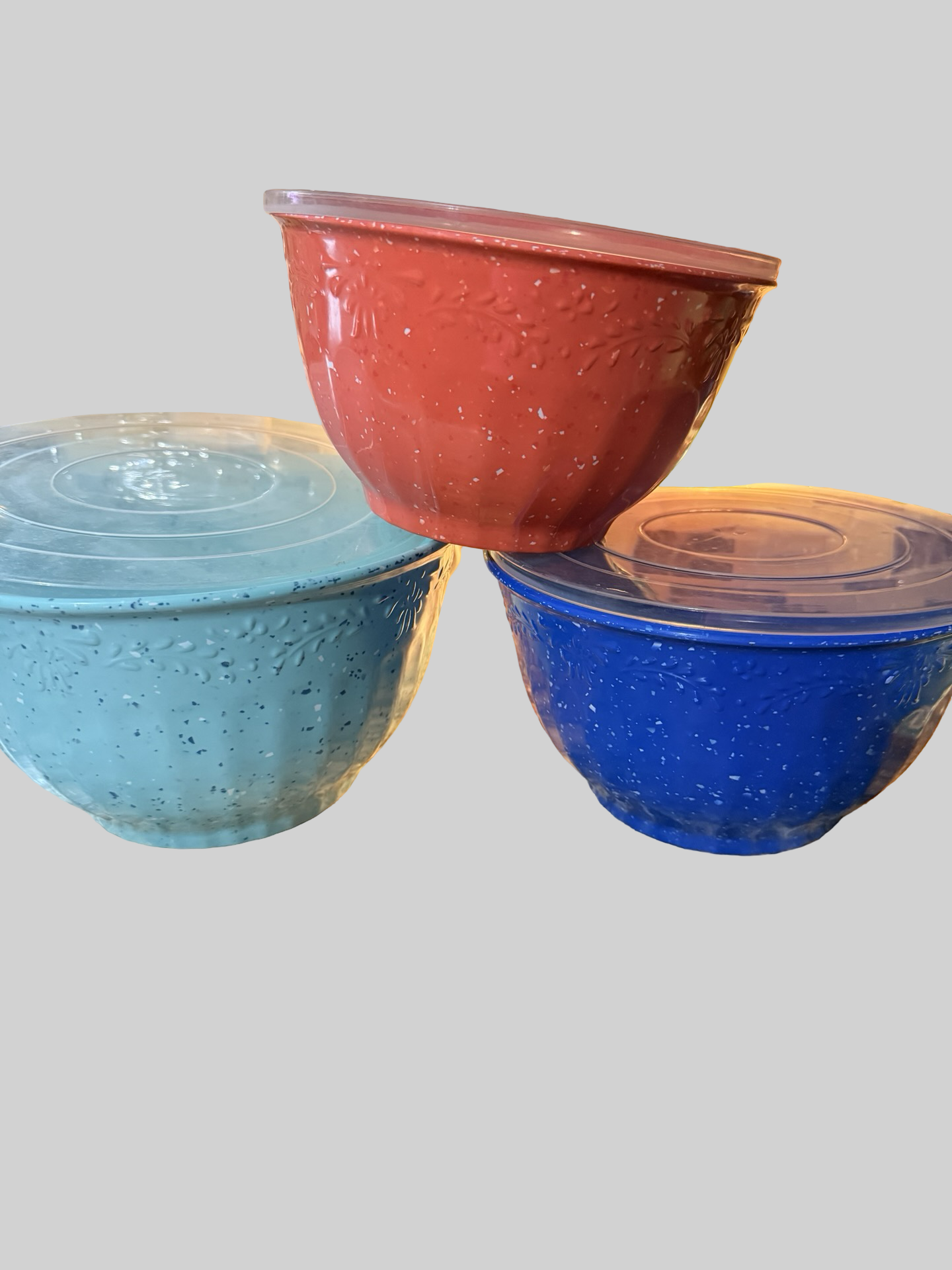 Pioneer woman, storage bowls with lids￼