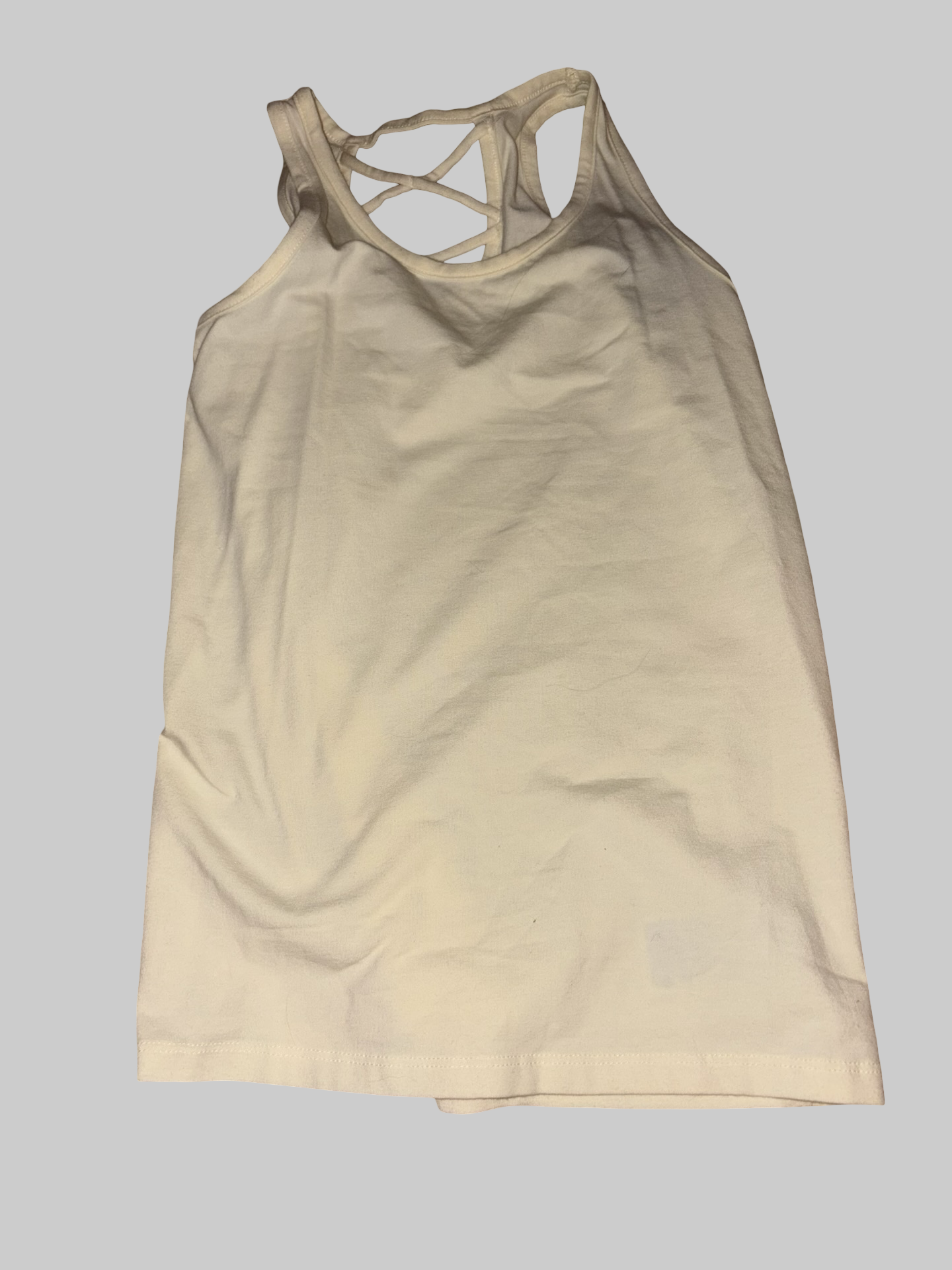 Girls large old navy fitted tank ( pale yellow)
